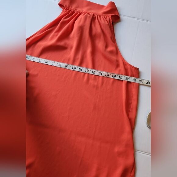 J. Crew Orange Turtle Neck Tie Top Size 10 Tall NWT - Picture 5 of 9